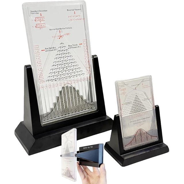 Desk Galton Board, Galton Board Probability Demonstrator, Galton Board Desk Toy (Binomial Distribution), Physics Lab Experiment Tool for Random Distribution (1* Large 12.2×9in)