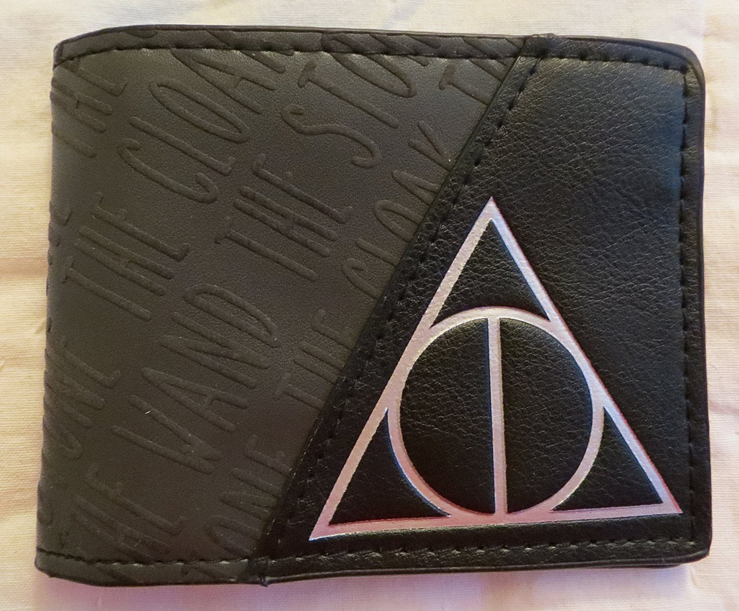 Harry Potter Deathly Hallows Black Bi-Fold Wallet New BIOWORLD 