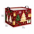 thumbnail image 4 of Christmas Storage Basket for Gifts Empty Large Christmas Storage Bins，Fabric Laundry Baskets with Handle Xmas Collapsible Organizer Boxes for Home Office Gifts Toys Books(B6-1pcs), 4 of 4
