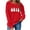 Red, variant on Halloween Womens Sweatshirts Crewneck Ghost Printed Shirts Fall Winter Long Sleeve Sweaters Casual Blouses Loose Fitting Hoodless Sweatshirt Pullover Top Halloween Costumes