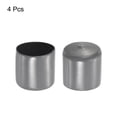 thumbnail image 2 of 4 piezas de tapas de goma 43mm ID cubierta de tubo redondo de vinilo protector gris oscuro, 2 of 4