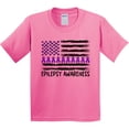 thumbnail image 3 of Inktastic Epilepsy Awareness Purple Ribbons and Flag Youth T-Shirt, 3 of 5