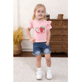 thumbnail image 3 of Younger Tree Baby Girl Shorts Outfit Kid Summer Print T-Shirt Denim Shorts Clothes Set for 4-5T, 3 of 9