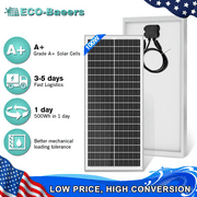 HTYSUPPLY 100w watt 12v Monocrystalline Solar Panel RV Camping Home Off Grid