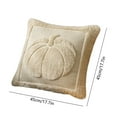 thumbnail image 3 of Fall Pumpkin Throw Pillow Covers, 18x18 Inch Autumn Thanksgiving Harvest Decoration Soft Plush Faux Fur Jacquard Cushion Case for Sofa Couch Set of 2, 3 of 5