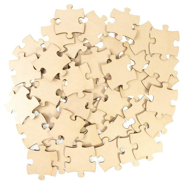 Bright Creations 3 x 3.5" Unfinished Wooden Puzzle Pieces Cutouts for