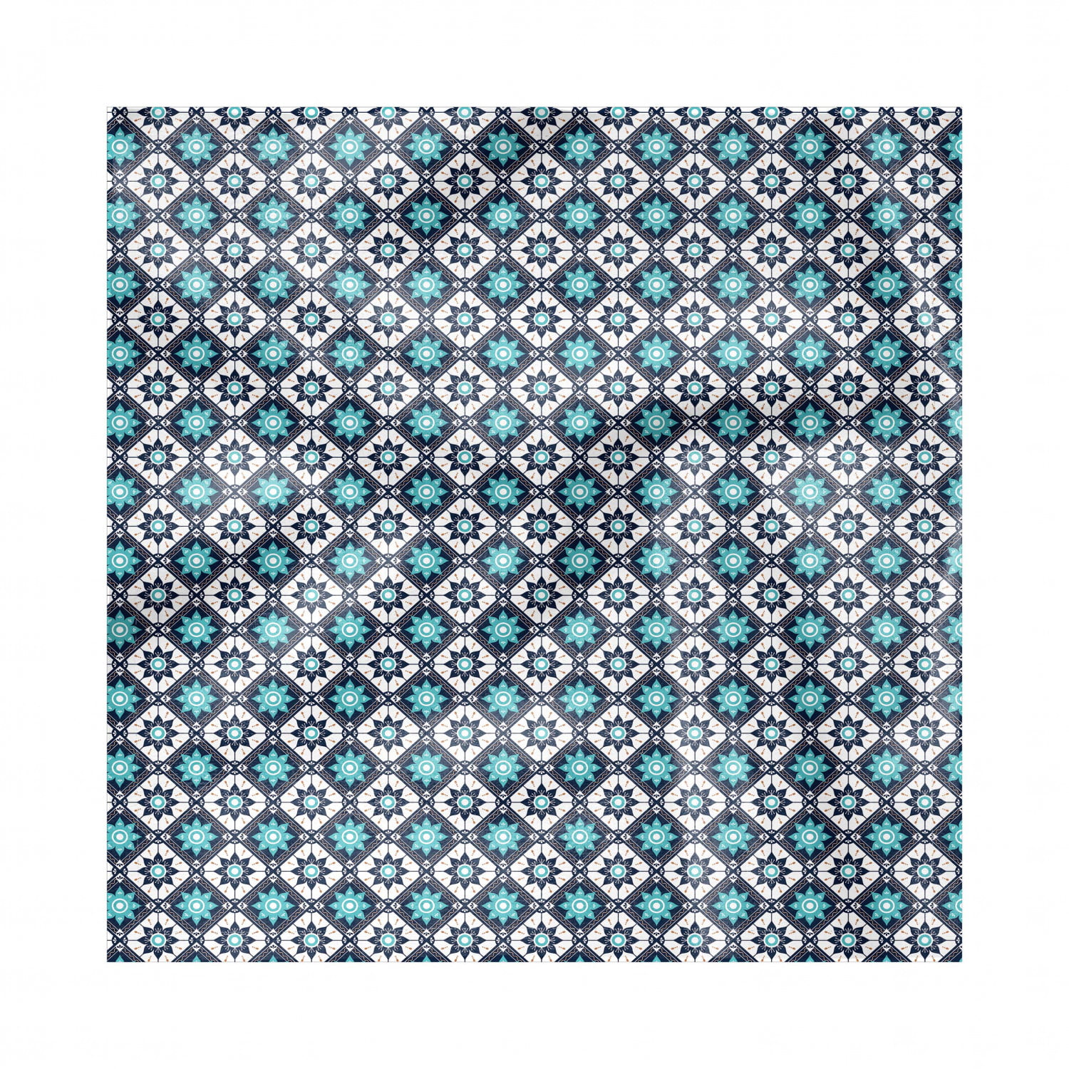 Blue Grey Night Blue Detailed Stripey Drawings of Bindweed Flower Bells Ambesonne Floral Tablecloth 60 X 84 Rectangle Satin Table Cover Accent for Dining Room and Kitchen