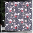 thumbnail image 4 of Ambesonne Floral Shower Curtain, Vintage Style Flower Bouquet, 69"Wx84"L, Dark Indigo and Multicolor, 4 of 5