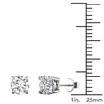 thumbnail image 4 of aaXia 14K White Gold 1.0ct.TDW Diamond Solitaire Stud Earrings (G-H, SI1-SI2), 4 of 5