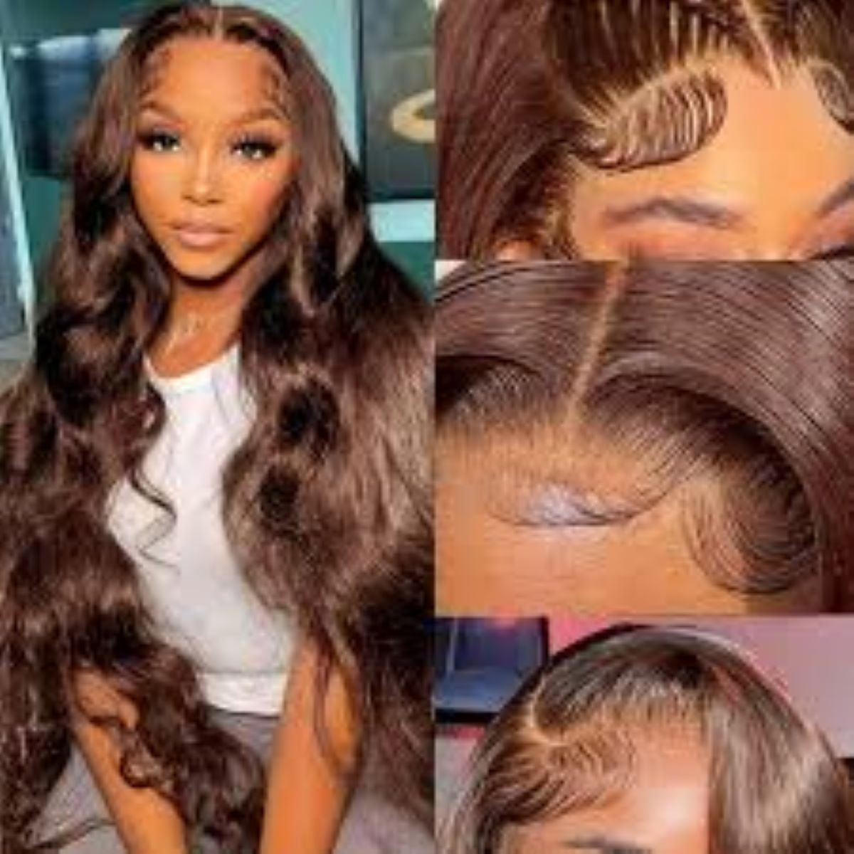 Brazellian Lace Front Wig 26 Inch Chocolate Brown Human Hair