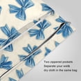 thumbnail image 3 of 2 Pack Wet Dry Bags,Classic Blue Bow Pattern Waterproof Reusable Dual Zipper Bags for Swimwear, Gym Clothes, Toiletries, Baby Diapers, 3 of 8