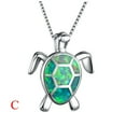 thumbnail image 2 of Clearance Jewelry Under $5 VerPetridure Women Charm Cute Sweater Necklace Opal Turtle Pendant Jewelry Ornament, 2 of 2