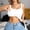 White, variant on WCJM Lace Camisole Tank Tops for Women with Built-In Bra Spaghetti Strap Padded Sleeveless Ribbed Casual Tops Sleeveless Crew-Neck Camisoles and Tanks