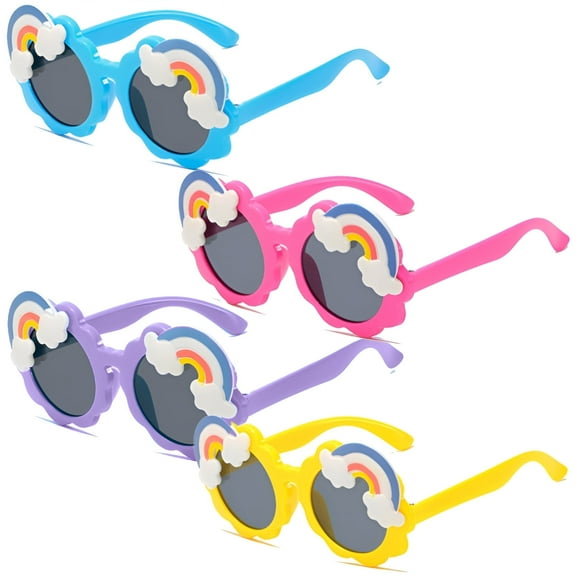 GJX 4Pcs Baby Sunglasses,Toddler Sunglasses Age 2-4,Infant Sunglasses,Style1