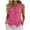 Hot Pink, variant on Dpjklzsn Women's Sleeveless V-Neck Button-Front Vest Blouse - Linen-Cotton