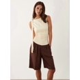 thumbnail image 4 of Women'S Sleeveless Tank Tops Boat Neck Summer Crop Going Out Shirts Cream White M, 4 of 9