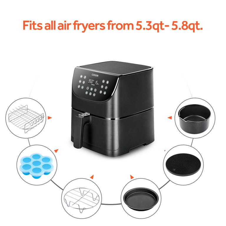 Cosori C158-6AC Accessories for 5.3 Qt Air Fryer - Set of 6 for sale online