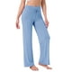 thumbnail image 4 of Pantalones de pijama de mujer INSPIRE CHIC, de pierna ancha, con cordón, pantalones de sudadera elásticos, pantalones de lounge Palazzo, pantalones de yoga para dormir, talla L, azul claro, 4 of 6