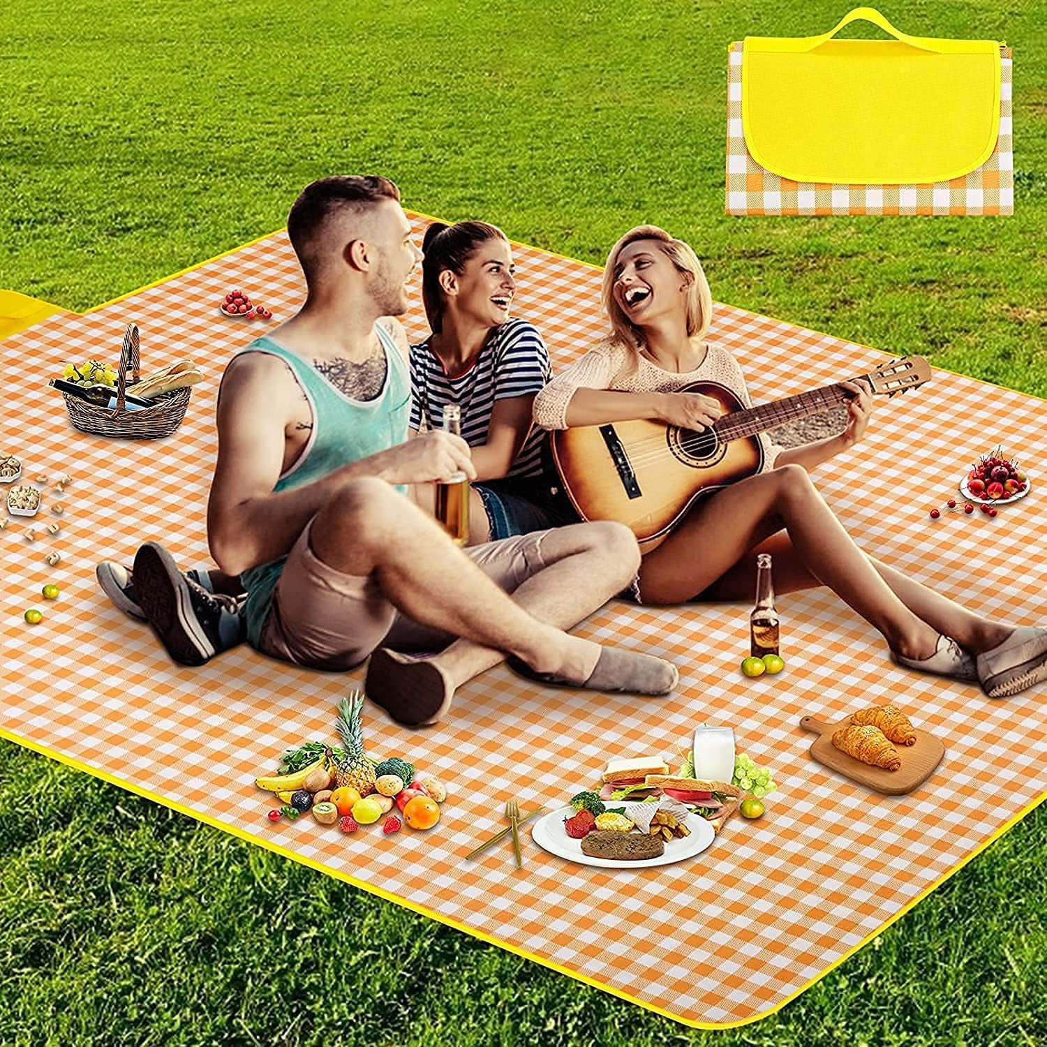 Picnic blanket picnic blanket waterproof foldable beach blanket outdoor carpet
