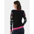 thumbnail image 3 of No Boundaries Christmas Sweater, Women's and Women's Plus, 3 of 5
