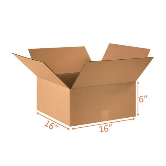 (3 Pack) 16x16x6 Size Shipping and Packing Box - (3 Boxes per Order)