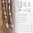 thumbnail image 2 of 90pcs DIY Wig Dreadlocks Mesh Hollow Hair Extensions Hoop Barrettes Hair Clips for Braiding Accessories, 2 of 6