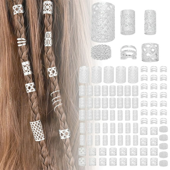 90pcs DIY Wig Accessories Mesh Hair Extensions Hollow Barrettes for Dreadlocks Styling and Unique