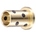 thumbnail image 3 of Uxcell 12mm x 15mm x 25mm Flanged Sleeve Bearings Wrapped Oilless Bushings Brass, 3 of 5