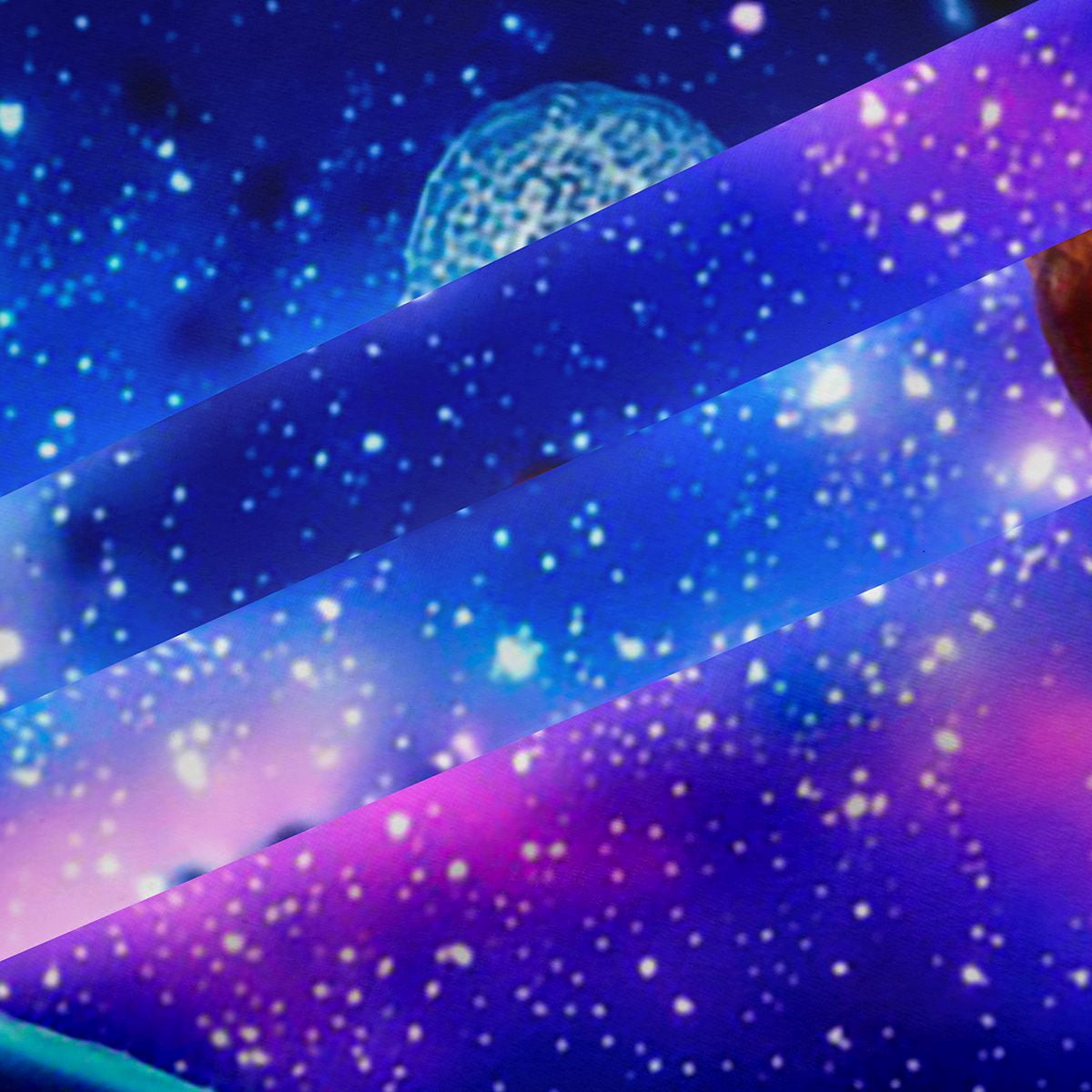 Galaxy Curtains Outer Space Themed 30%-50% Blackout Curtains, Solar System Window Curtains for Teens Universe Themed Bedroom Curtains Space Starry Sky Planet Curtains,2 Panels 42"Wx84"L