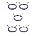 thumbnail image 3 of relayinert Unisex Beads Bracelet Gift Idea Natural Gemstones Stackable Collection White+blue 5Set, 3 of 6