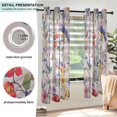 thumbnail image 3 of Yayeee Window Curtains Set of 2 for Living Room Light Filtering 63"x52", Purple Floral Pattern, 3 of 7