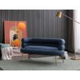 thumbnail image 6 of Luccalily Accent Single Sofa Chair,Upholstered Leisure Accent Living Room Chair, Comfy Armchair with Rose Golden Metal Legs,Mid-Century Modern Velvet Single Sofa Chair, 6 of 11