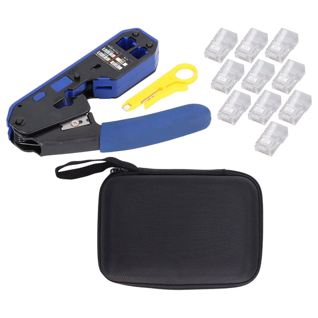 Juego de herramientas para pelar cables de red Ticfox 10 piezas Alicates para cableado RJ