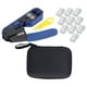 thumbnail image 1 of Juego de herramientas para pelar cables de red Alicates para pelar y pelar cables de trinquete con 10 piezas Juego de conectores RJ Alicates para cableado de cables de red, 1 of 8