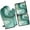 Teal Gold Marble-2, variant on Teal Gold Marble Kitchen Oven Mitt and Pot Holder Sets 2 Pcs for Baking, Cooking and Grilling, Heat Resistant Up To 392 °F