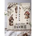 thumbnail image 3 of Sweet Home Sheer Curtains 96 Inch Length 2 Panels Set Window Treatments, Western Stars Bird Houses Farmhouse Retro Rod Pocket Semi Curtains for Living Room/Bedroom/Kitchen Décor, 104"W x 96"L, 3 of 7