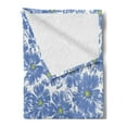 thumbnail image 2 of Floral Soft Flannel Fleece Blanket, Corsage Daisy Jasmine Petals Fragrance Botanical Beauty Pastel Nature Design, Cozy Plush for Indoor and Outdoor Use, 50" x 70", Violet Blue Yellow, by Ambesonne, 2 of 5