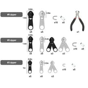 85pcs Zipper Repair Kit, EEEkit Zipper Replacement Kit with Sliders, Stoppers, Install Plier