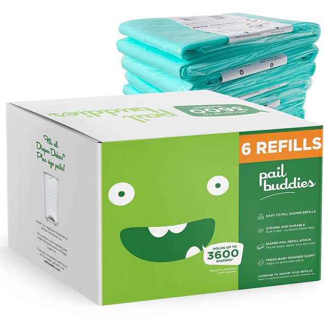 Pail Buddies Panal pail Recargas | 6 Cuenta | Compatible con Pail Buddies Pail Buddies