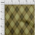 thumbnail image 2 of oneOone Cotton Flex Dark Olive Green Fabric Check Sewing Material Print Fabric By The Yard 40 Inch Wide, 2 of 4