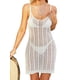 thumbnail image 2 of Lucakuins, traje de baño para mujer, sin mangas, cuello en U, Color sólido, abertura lateral de ganchillo, vestido de baño transparente de punto corto, ropa de playa Lucakuins  moda, 2 of 7