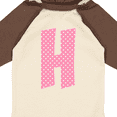 thumbnail image 4 of Inktastic Pink and White Polka Dots Letter H Boys or Girls Long Sleeve Baby Bodysuit, 4 of 5