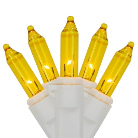 Northlight Mini Christmas Lights - Yellow - 20.25' White Wire - 100ct