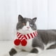 thumbnail image 2 of Mascota de lana de punto a rayas de Navidad bufanda del perro del gato del árbol de Navidad Senior babero ajustable, 2 of 4