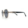 thumbnail image 6 of Luxury Gangster Octagonal Retro Refined Gentlemans Metal Rim Sunglasses Gold - Black, 6 of 8