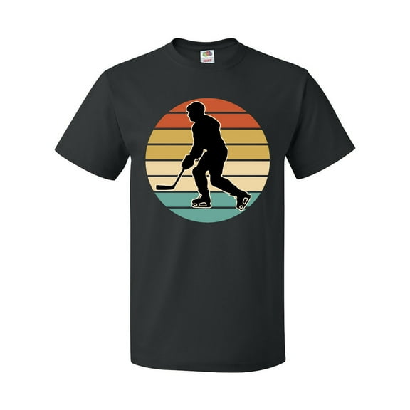 Inktastic Hockey Player Retro Sunset T-Shirt