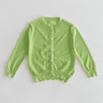 thumbnail image 7 of Miluxas Girls Crewneck Cardigan Sweater Kids Long Sleeve Button Knit Tops Outwear Bolero Shrug Cropped Tops Green 8-9 Years, 7 of 7
