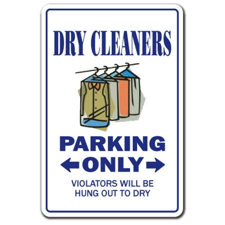 DRY CLEANERS Decal parking Decals cleaning cleaner laundry presser | Indoor/Outdoor | 7