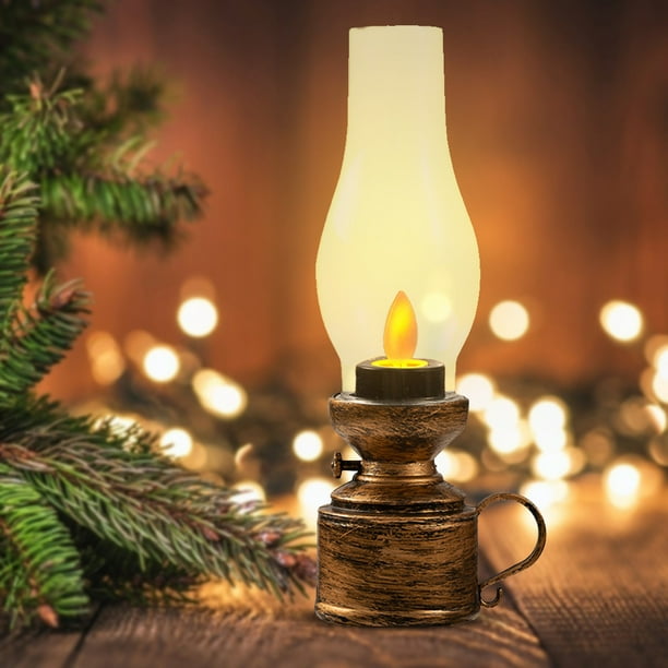 AMNHDO Retro LED Flameless Flickering Candle Lights Vintage Battery