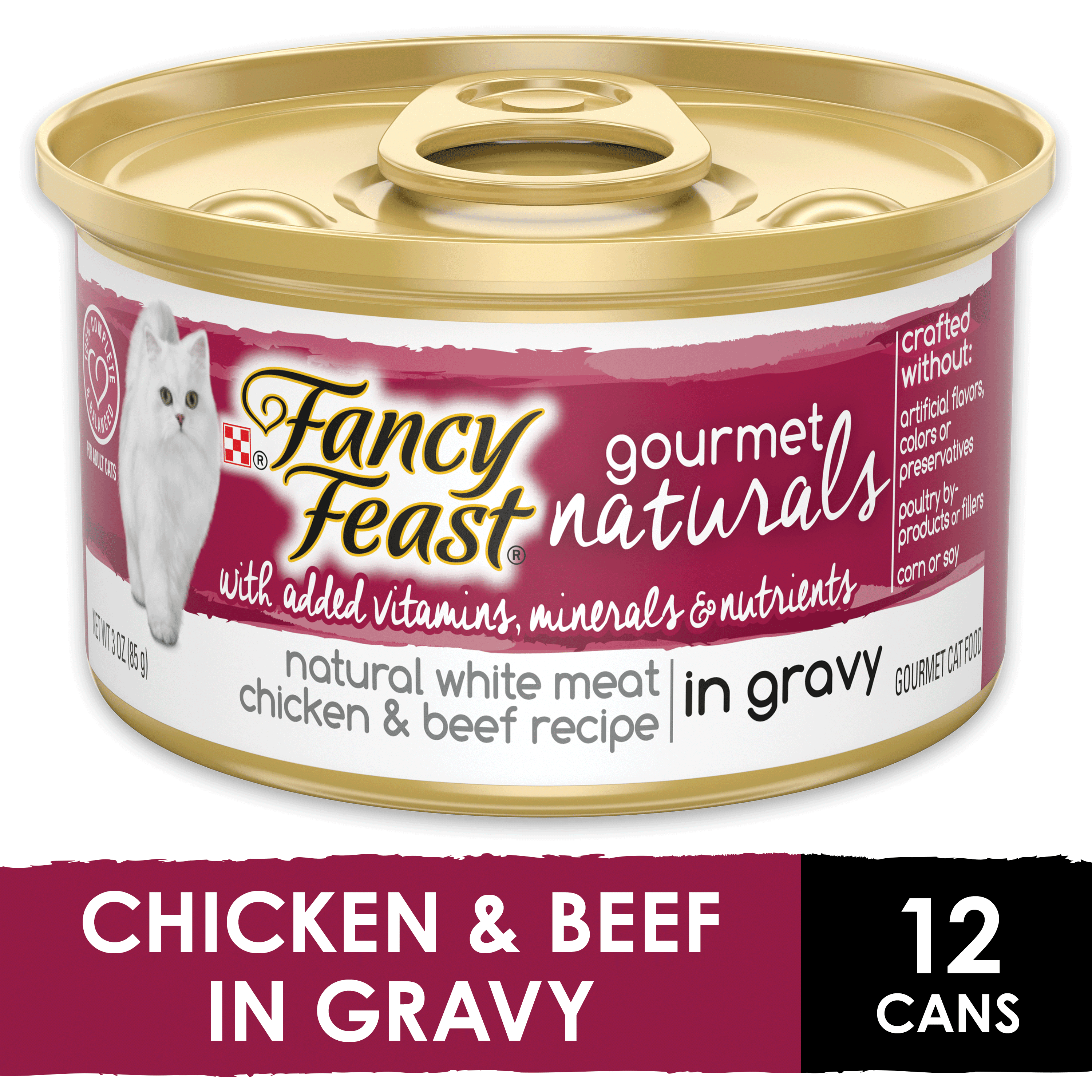 (12 Pack) Fancy Feast Natural Gravy Wet Cat Food, Gourmet Naturals